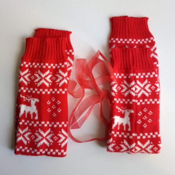 ❄️ Holiday Sale! ❄️  Cozy Over Knee Leggings, Red - Picture 6 of 6